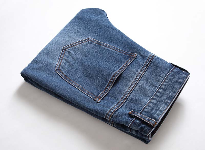 2021 Seluar Jeans Lelaki Seluar Panjang Lurus Pertengahan Tinggi Baharu Seluar Denim Koyak Seluar Jeans Kasual M ( (10)