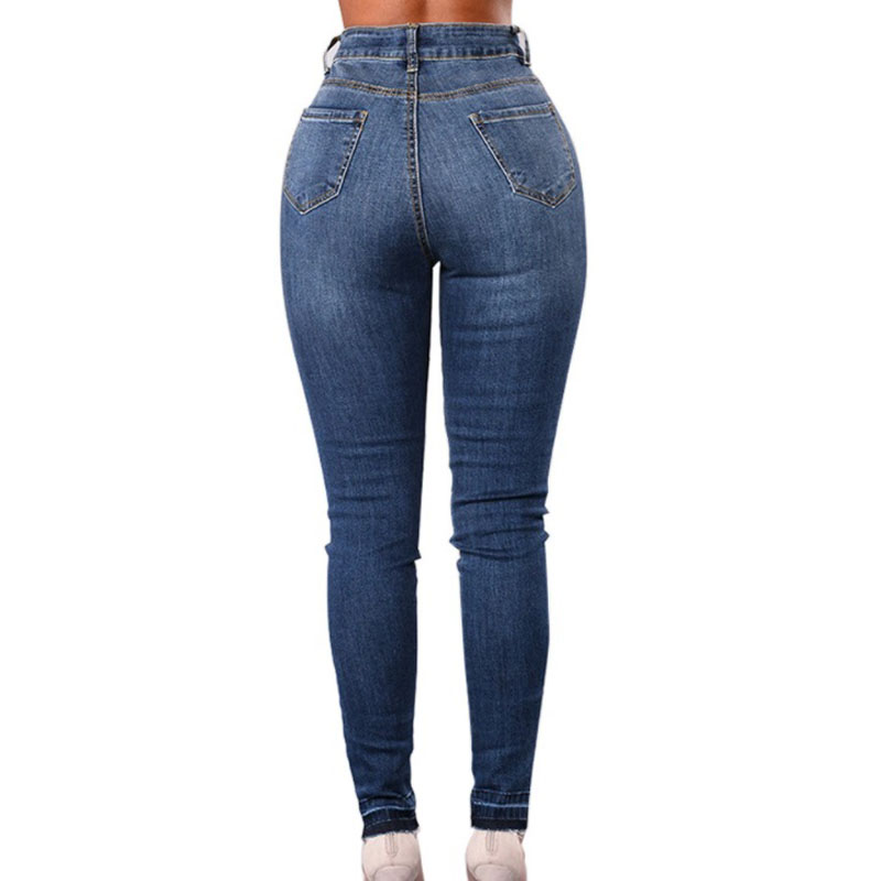 Dámské úzké džíny s vysokým strečovým pasem (1)