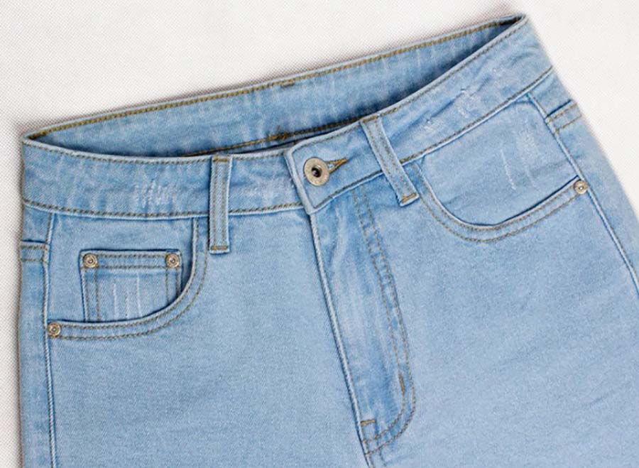 Precio al por mayor Jeans ajustados de cintura alta para mujer (4)