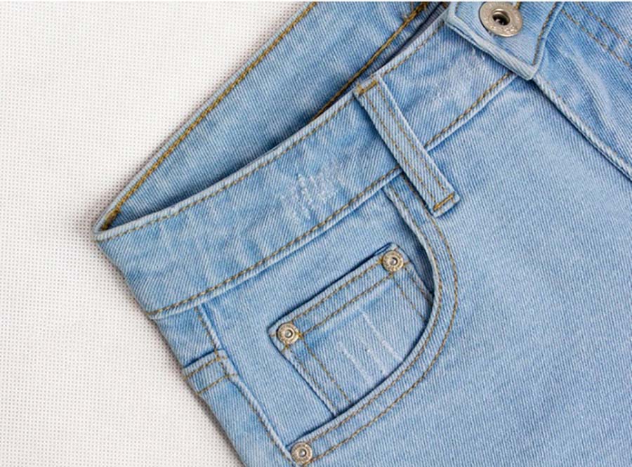 Precio al por mayor Jeans ajustados de cintura alta para mujer (8)