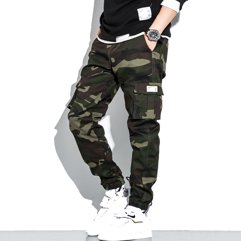 Hot selling item high quality trousers with an elasticated waist comfortable camouflage m ( (7)